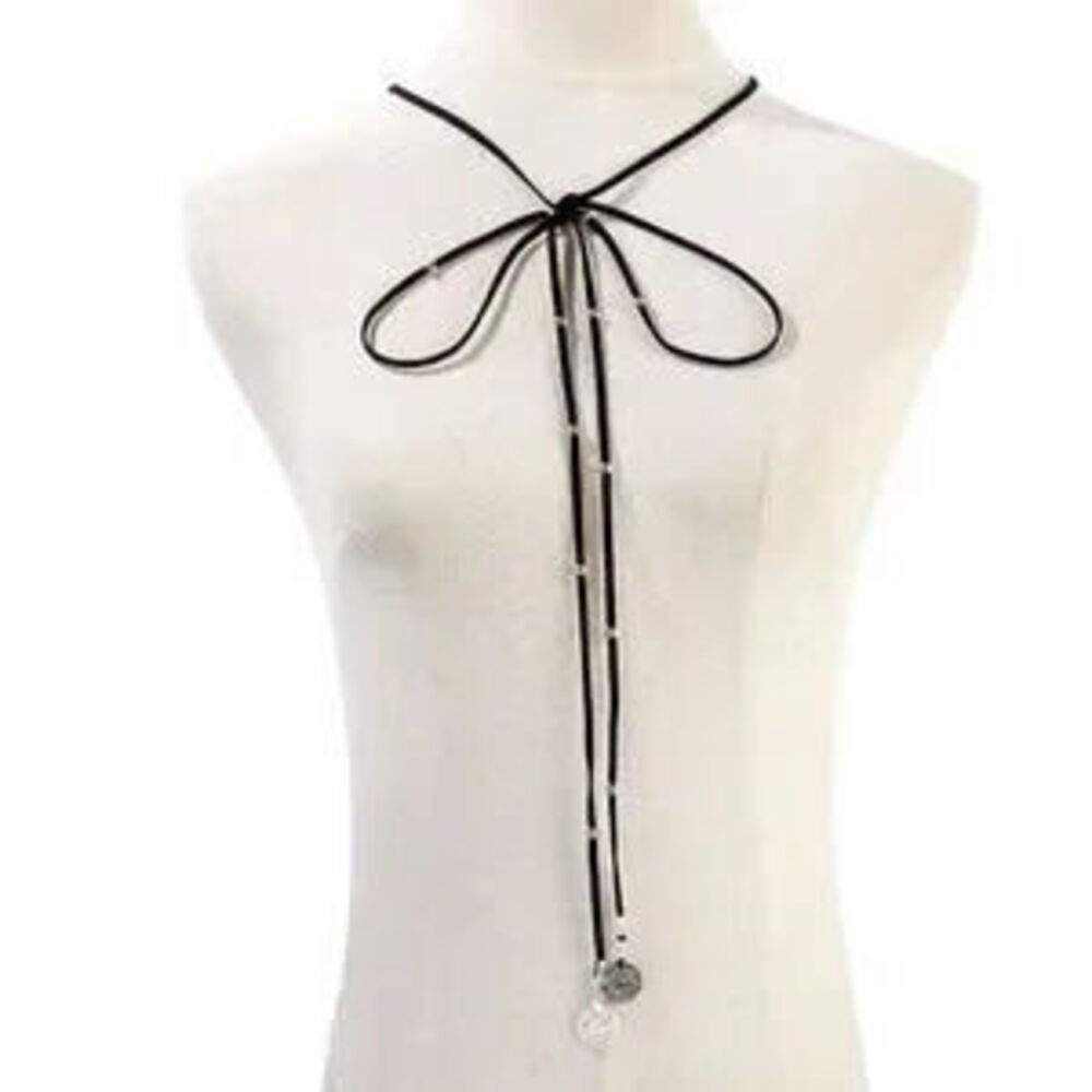 Boho Long Wrap Pendant Tie Long Necklace - Picture 3 of 5